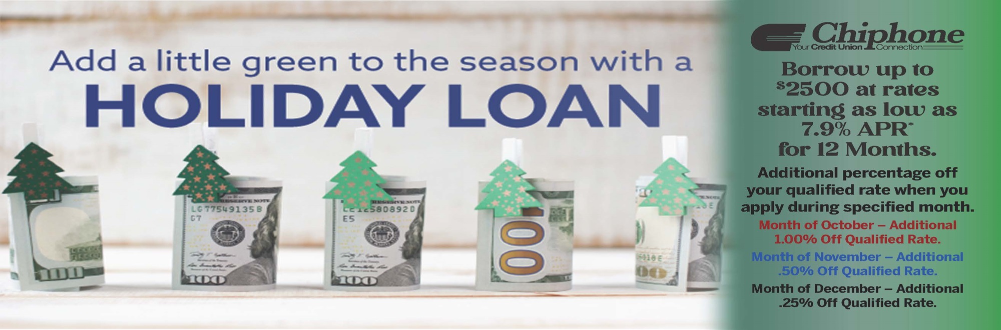 HOLIDAY LOAN SPECIAL!